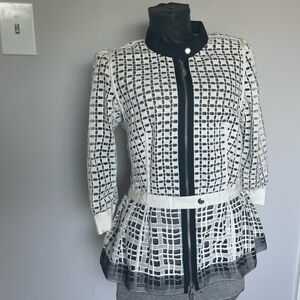Anthropologie Beguile by Byron Lars Lacy Crochet Peplum Jacket